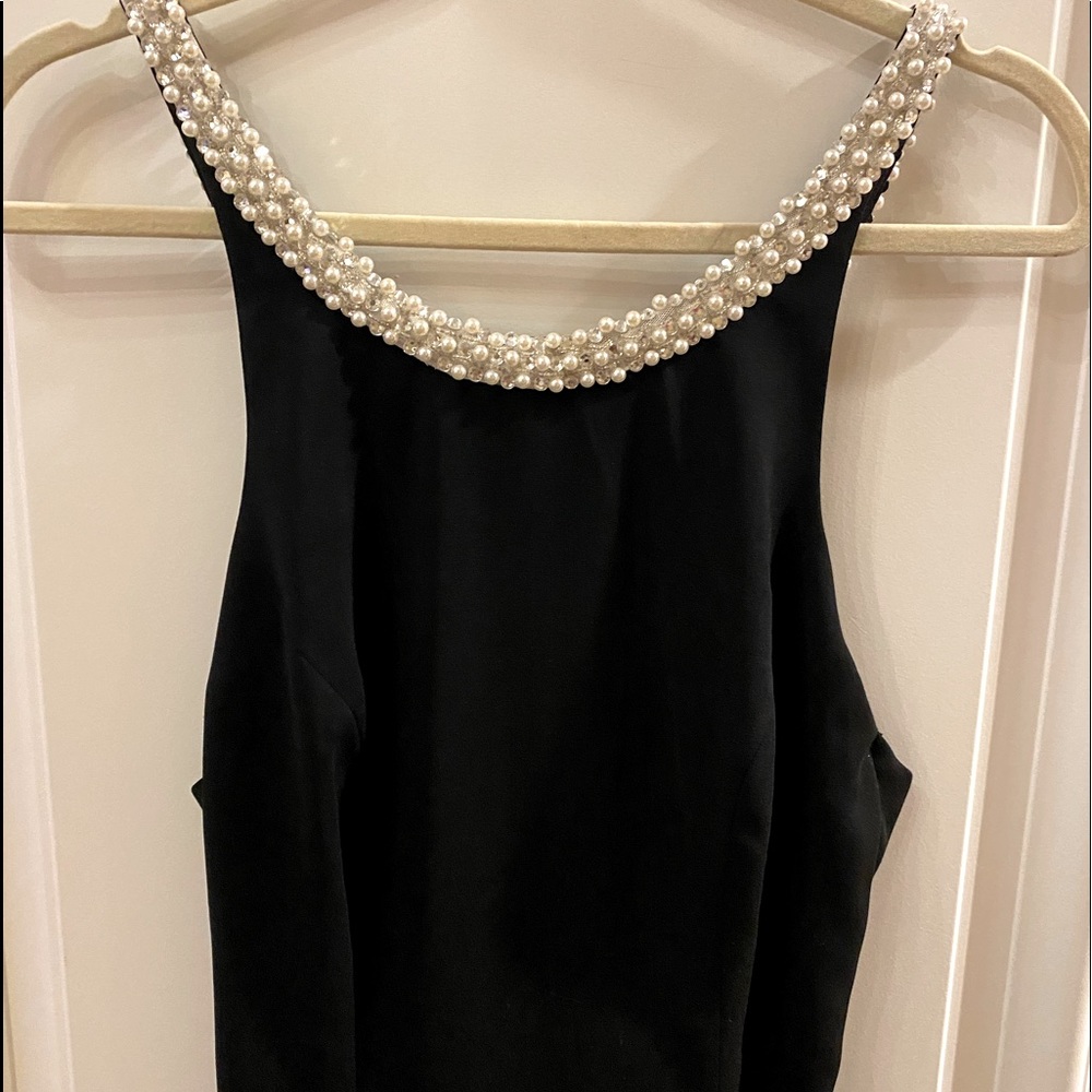 DESSY COLLECTION VIVIAN DIAMOND Dress | Formal Floor Length | Black | 6